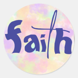 FAITH Colorful Runder Aufkleber