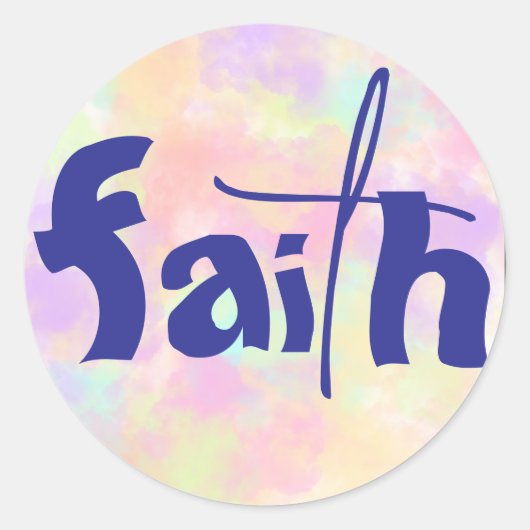 FAITH Colorful Runder Aufkleber (Vorderseite)