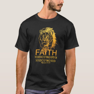 Faith Cool Christlich Lion Bible Verse Romans 824 T-Shirt