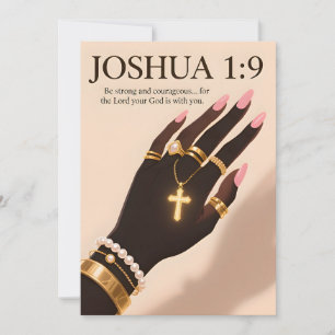 Faith & Courage Joshua 1:9 Ferienkarte Feiertagskarte