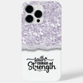 Faith Courength Strength Calligraphy Script Quote Case-Mate iPhone Hülle (Rückseite)