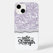 Faith Courength Strength Calligraphy Script Quote Case-Mate iPhone Hülle (Rückseite)