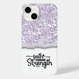 Faith Courength Strength Calligraphy Script Quote Case-Mate iPhone 14 Hülle