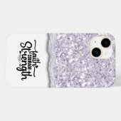 Faith Courength Strength Calligraphy Script Quote Case-Mate iPhone Hülle (Rückseite (Horizontal))