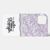 Faith Courength Strength Calligraphy Script Quote Case-Mate iPhone Hülle (Rückseite (Horizontal))