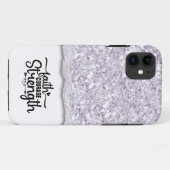 Faith Courength Strength Calligraphy Script Quote Case-Mate iPhone Hülle (Rückseite (Horizontal))