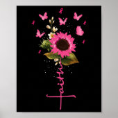 Faith Cross Breast Cancer Awareness Christlich Gif Poster (Vorne)