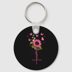Faith Cross Breast Cancer Awareness Christlich Gif Schlüsselanhänger