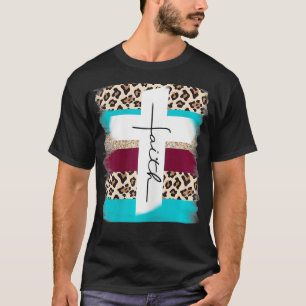Faith Cross Christlich John 316 Brush Stroke  T-Shirt
