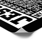 Faith Cross Christlich Religious Jesus Lord Gift J Poster (Ecke)