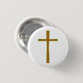 Faith Cross Gold Button (Vorne & Hinten)