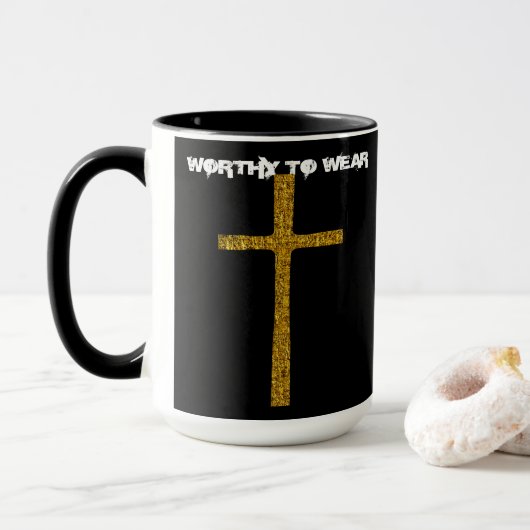 Faith Cross Gold - Zu tragen lohnt Tasse (Mit Donut)