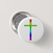 Faith Cross Rainbow Button (Vorne & Hinten)