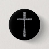 Faith Cross Silver Button (Vorderseite)