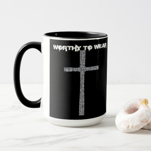 Faith Cross Silver - Worthy to Wear Tasse (Mit Donut)
