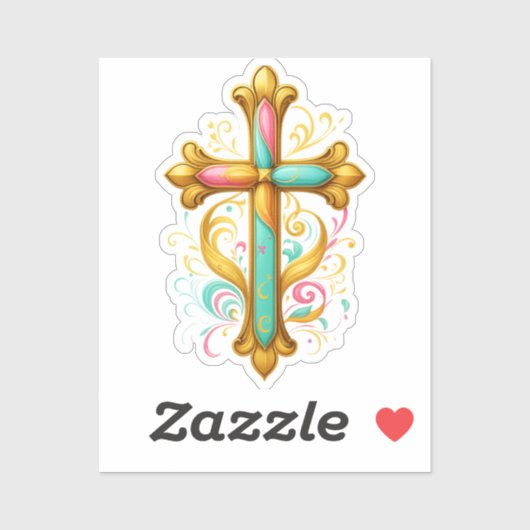 Faith Cross Sticjker Aufkleber (Blatt)