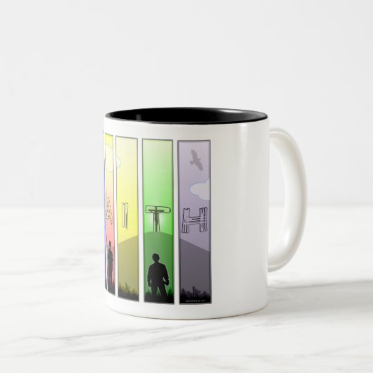 Faith Cross Zweifarbige Tasse (VorderseiteRechts)