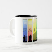 Faith Cross Zweifarbige Tasse (Vorderseite Links)