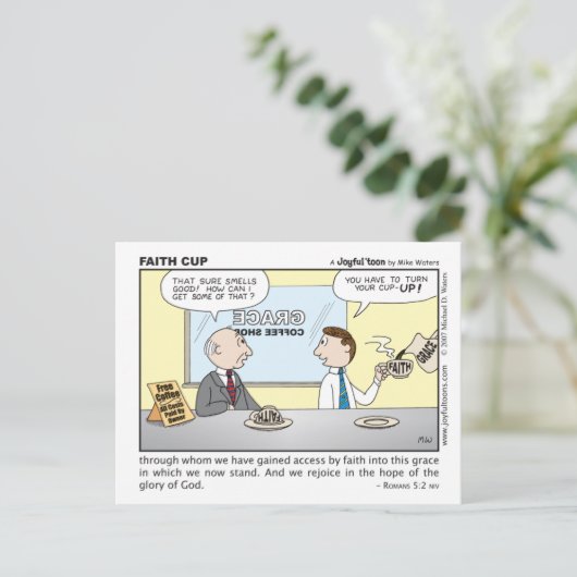Faith Cup Postkarte (Stehend Vorderseite)