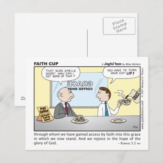 Faith Cup Postkarte (Vorne/Hinten)