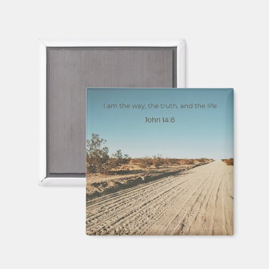 Faith Desert Collection – Johannes 14:6 Magnet (Vorderseite/Rückseite)