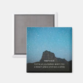 Faith Desert Collection – Mark 6:31 Magnet (Vorderseite/Rückseite)