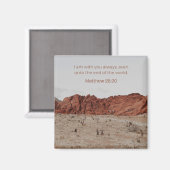 Faith Desert Collection – Matthäus 28:20 Magnet (Vorderseite/Rückseite)