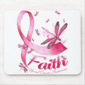 Faith Dragonfly Brustkrebs-T - Shirt Mousepad (Vorne)