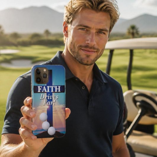 Faith Drives Far Golf Case-Mate iPhone Hülle