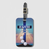 Faith Drives Far Golf  Gepäckanhänger (Vorderseite Vertikal)