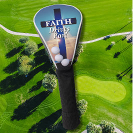 Faith Drives Far Golf Head Cover Headcover