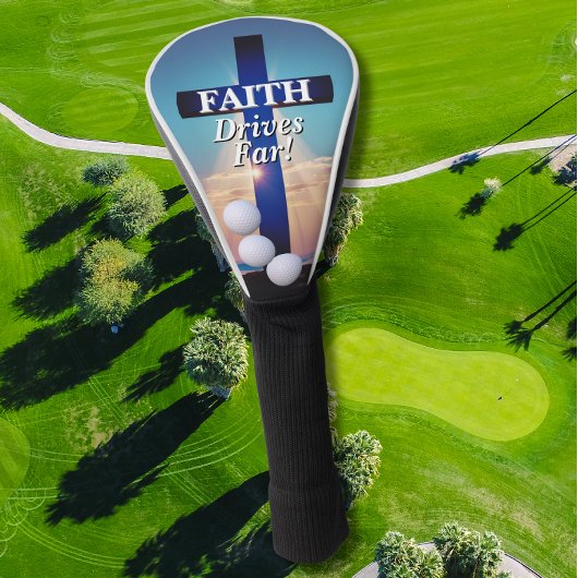 Faith Drives Far Golf Head Cover Headcover