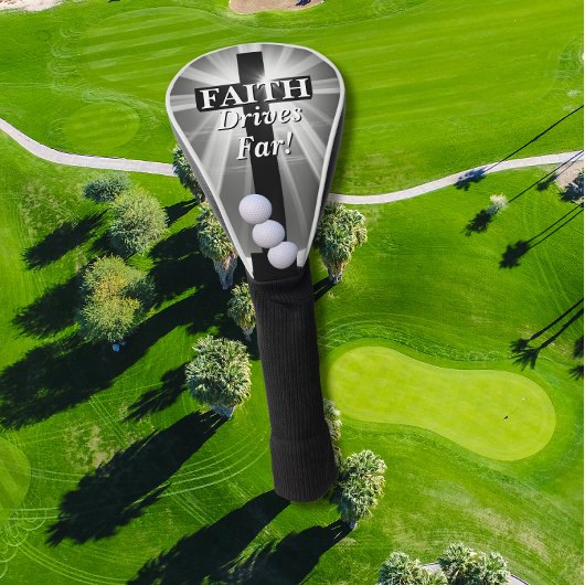 Faith Drives Far Golf Headcover