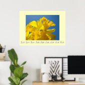 Faith Faith Faith Art druckt Spring Daffodien Poster (Heimbüro)