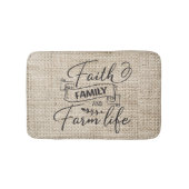 Faith Family and Farm Life Fhouse Style Badematte (Vorderseite)