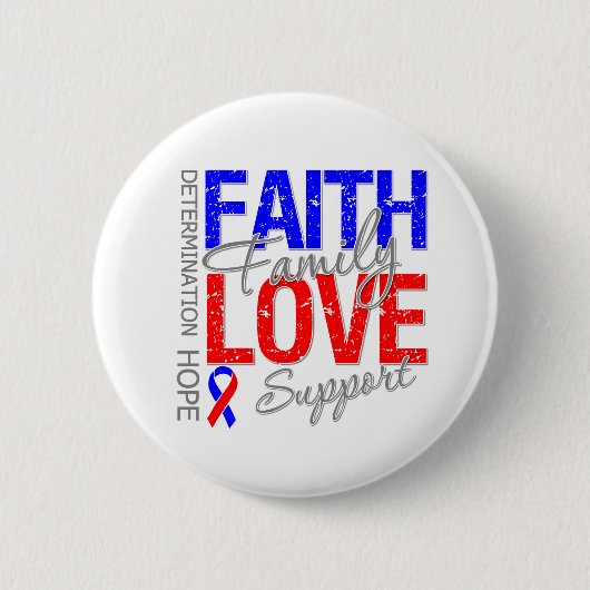 Faith Family Collage Pulmonary Fibrose Button (Vorderseite)