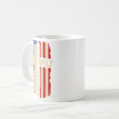 Faith Family Dom God Country Patriotic Christian O Kaffeetasse (Vorderseite Links)