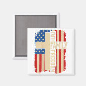 Faith Family Dom God Country Patriotic Christian O Magnet (Vorderseite/Rückseite)