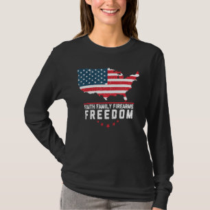 Faith Family Firearms & Freedom American Flag Pro T-Shirt