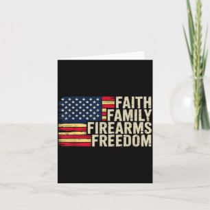 Faith Family Firearms Freedom - Amerikanische Flag Karte