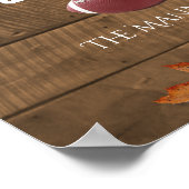 Faith Family Football Personalisiert Rustikales Ze Poster (Ecke)