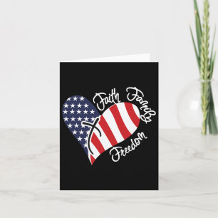 Faith Family Freedom Herzlich Christliches Patriot Karte