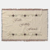 Faith Family Friends Throw Blanket Decke (Vorderseite)