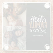 Faith Family Liebe Personalisiert Drink Untersetze Glasuntersetzer (Rückseite)