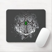 Faith Family Prayer Cross (grün) - Nierenkrebs Mousepad (Mit Mouse)