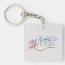 Faith & Fearless Typografy Design Throw Kissen