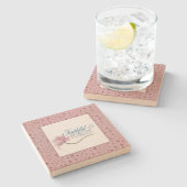 Faith & Fearless Typografy Design Throw Kissen Steinuntersetzer (Seitenansicht)