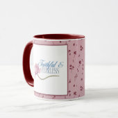 Faith & Fearless Typografy Design Throw Kissen Tasse (Vorderseite Links)