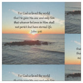 FAITH FILTED JOHN 3:16 SUNRISE FOTO FABRIC STOFF (Nahaufnahme)