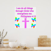 FAITH FILTED PHILIPPIANS 4:13 DESIGN POSTER (Küche)